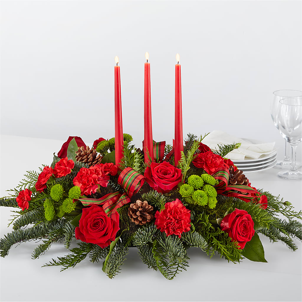 By the Candlelight Centerpiece – A&L FLORAL, Hamilton NJ