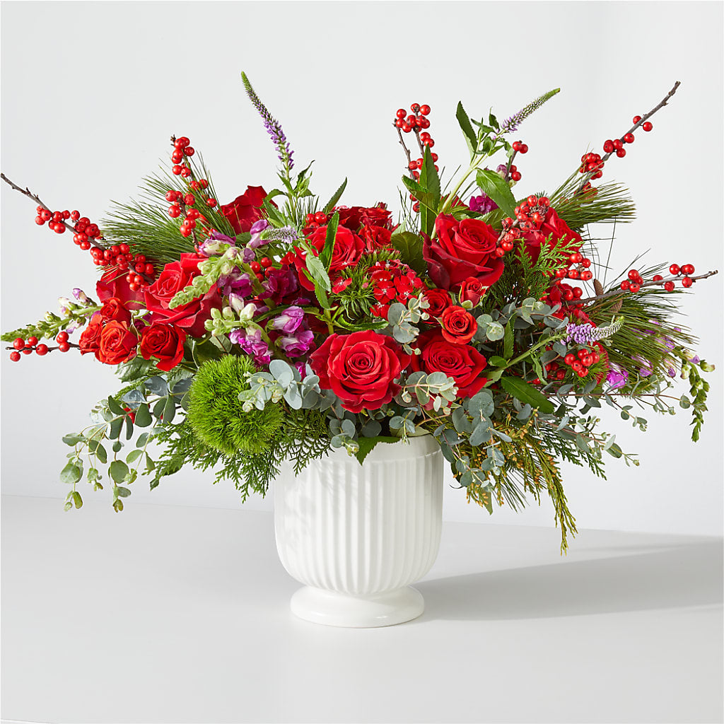 Big Red Bow Bouquet – A&L FLORAL, Hamilton NJ