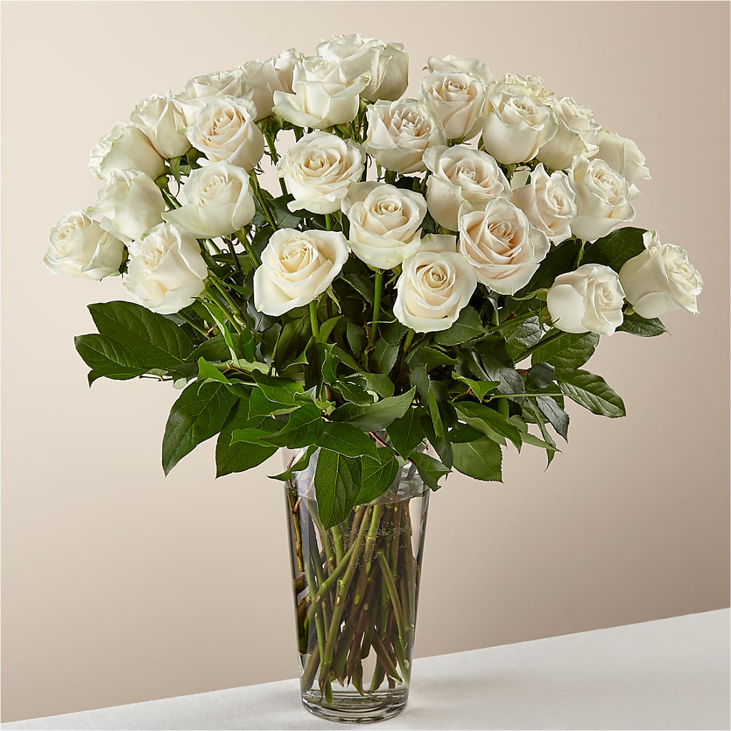 Long Stem White Rose Bouquet – A&L FLORAL, Hamilton NJ