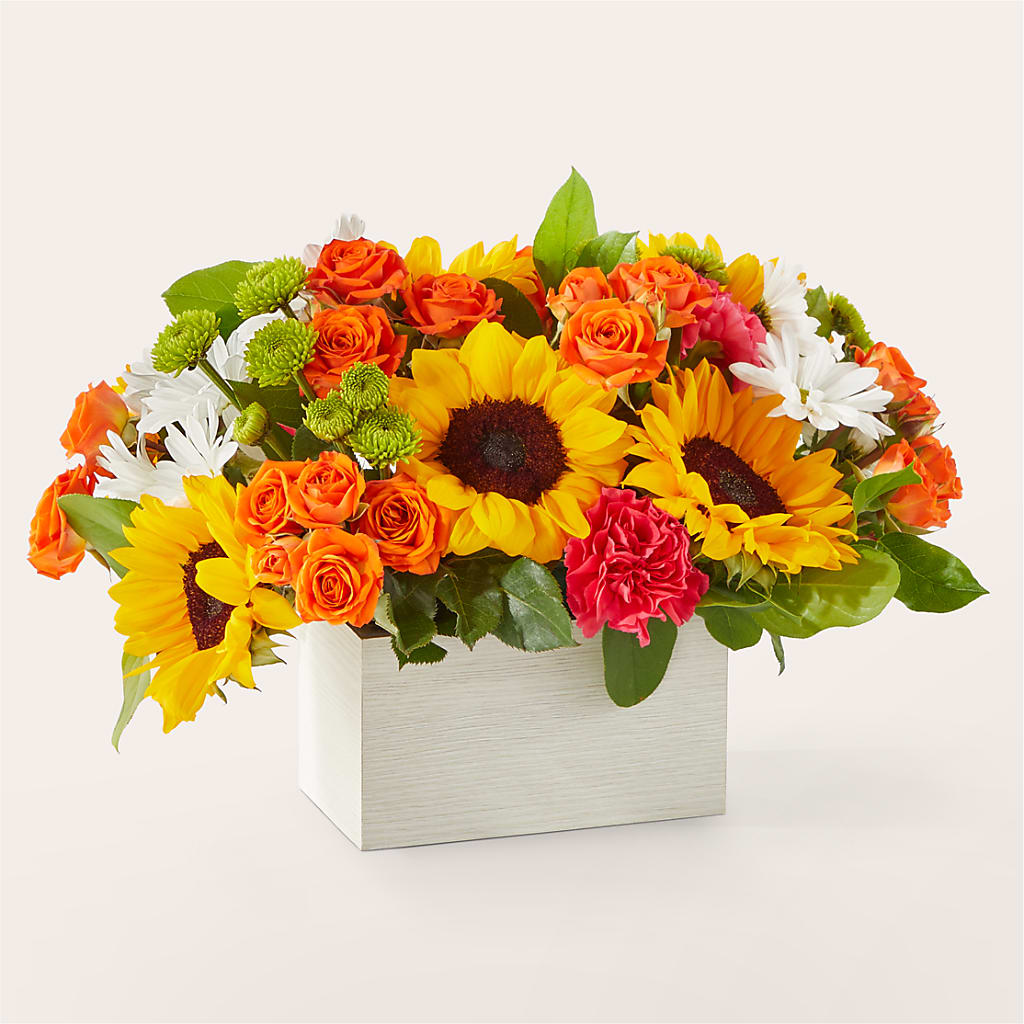 Sun-drenched Blooms Box Bouquet – A&L FLORAL, Hamilton NJ