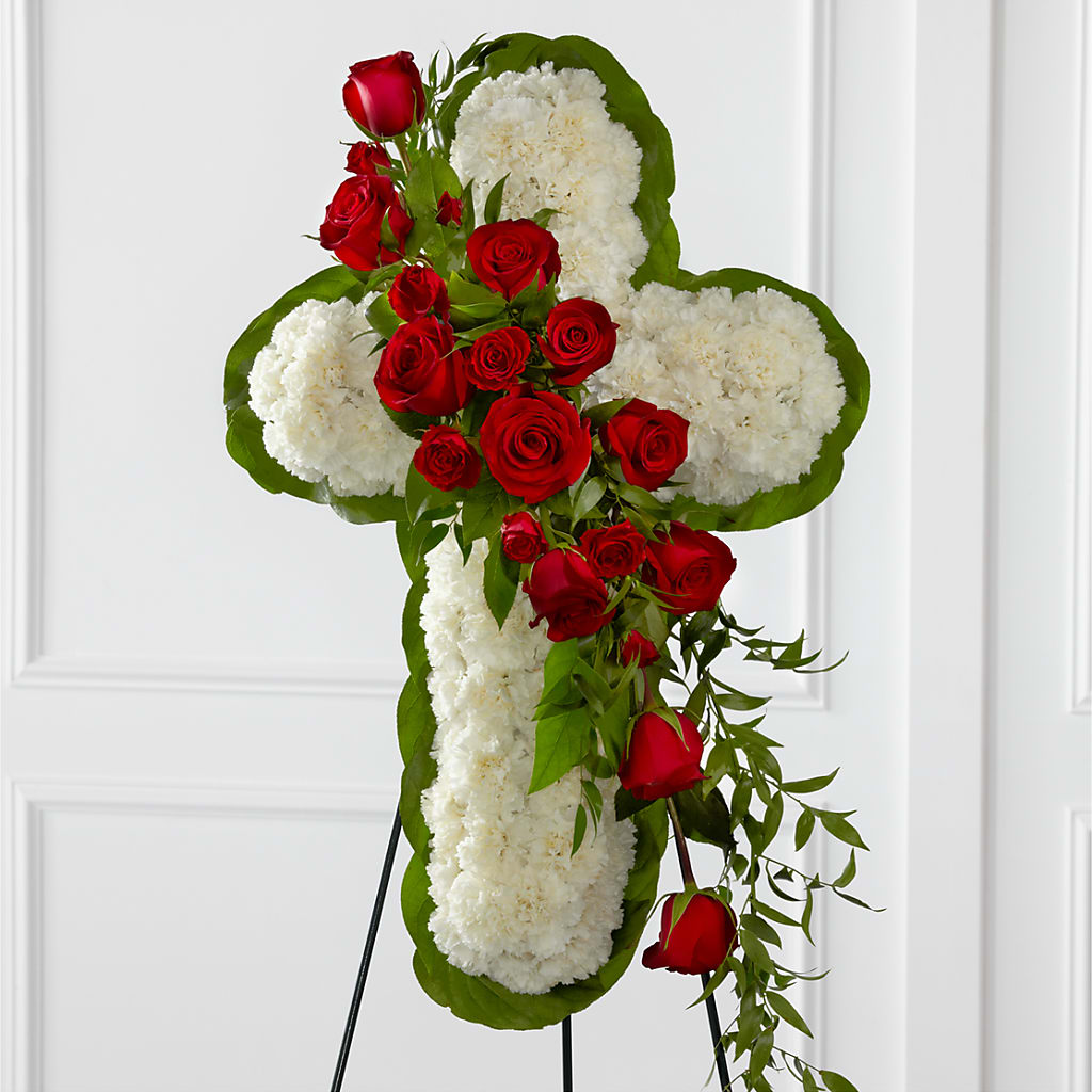 Floral Cross Easel – A&L FLORAL, Hamilton NJ