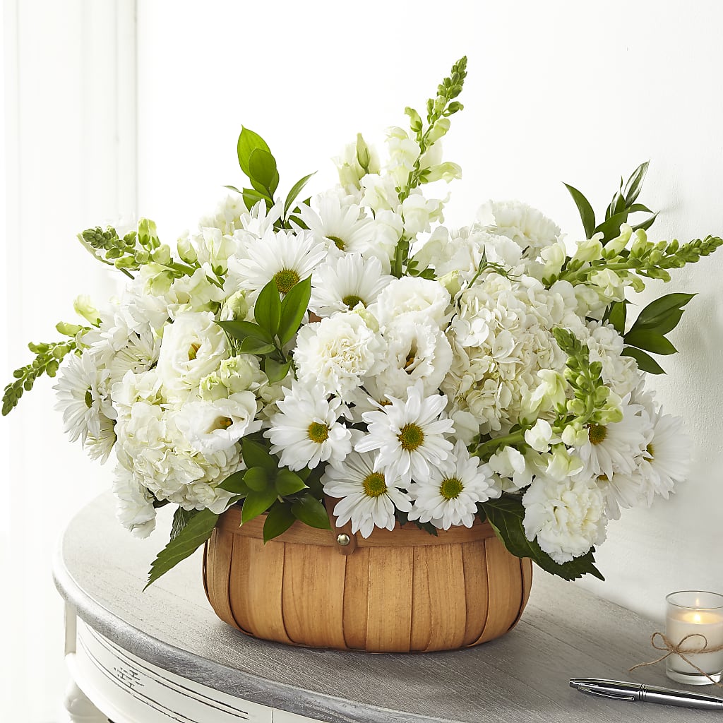 Pure Ivory Basket – A&L FLORAL, Hamilton NJ