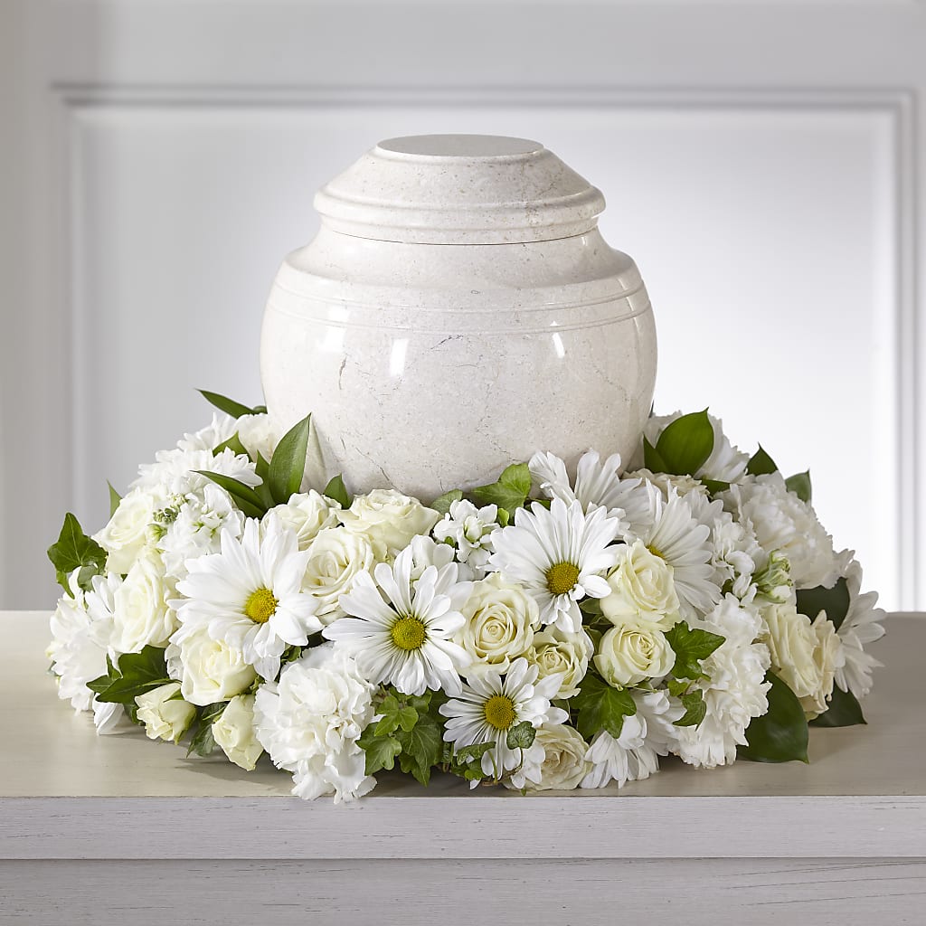 Ivory Gardens Cremation Adornment – A&L FLORAL, Hamilton NJ
