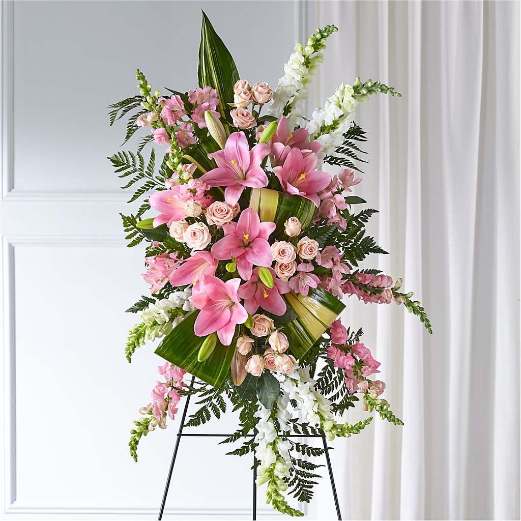 Elegant Embrace Standing Spray – A&L FLORAL, Hamilton NJ