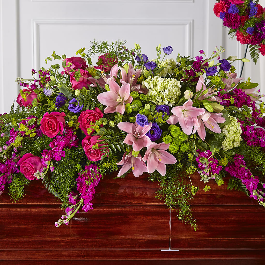 Radiant Tribute Casket Spray – A&L FLORAL, Hamilton NJ