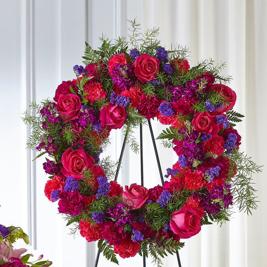 Calming Colors Wreath – A&L FLORAL, Hamilton NJ