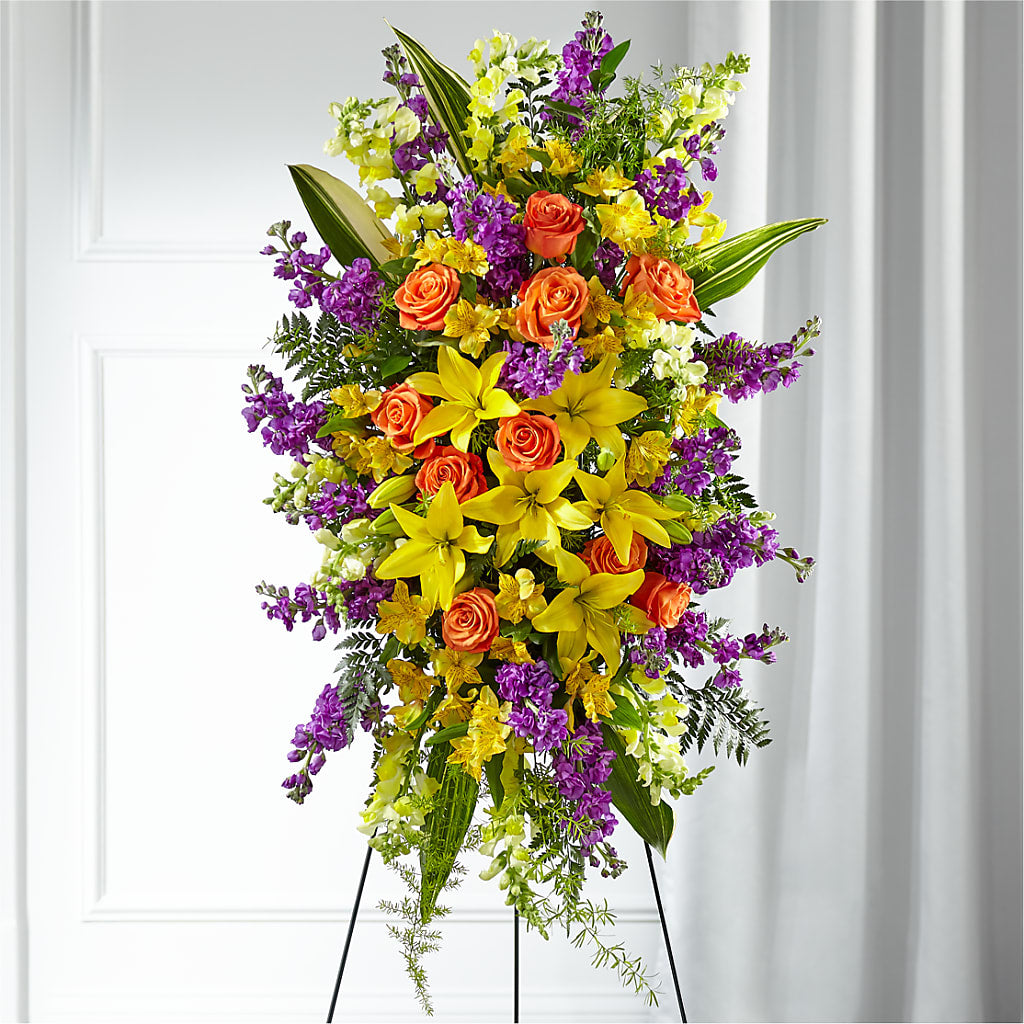Thoughtful Prayers Standing Spray – A&L FLORAL, Hamilton NJ