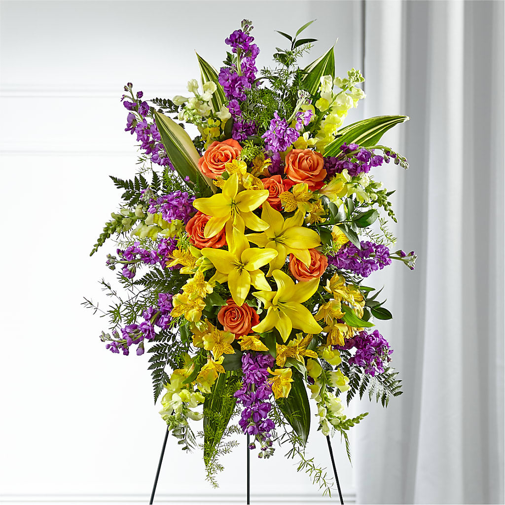 Thoughtful Prayers Standing Spray – A&L FLORAL, Hamilton NJ