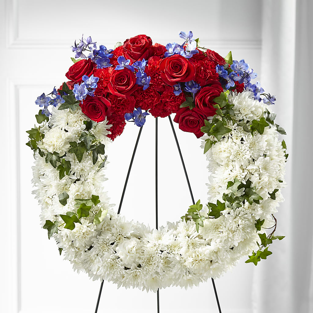 Patriotic Passion Wreath – A&L FLORAL, Hamilton NJ