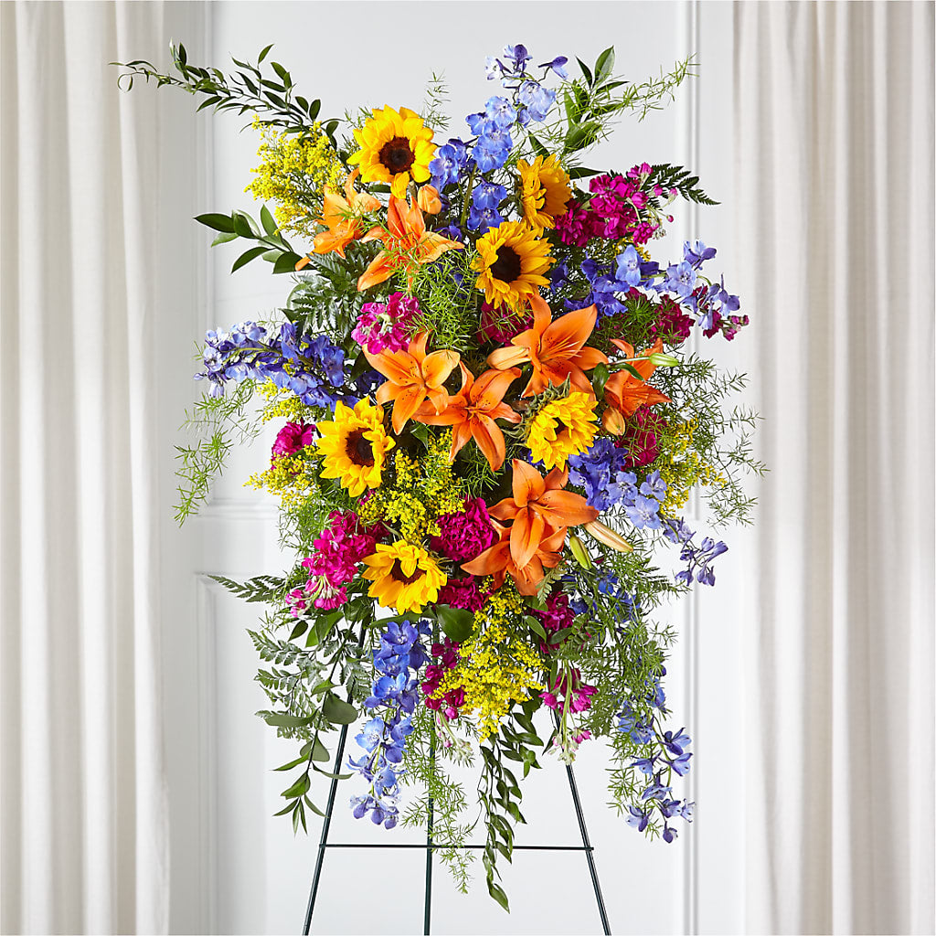 Sunlit Memories Standing Spray (Standard) – A&L FLORAL, Hamilton NJ