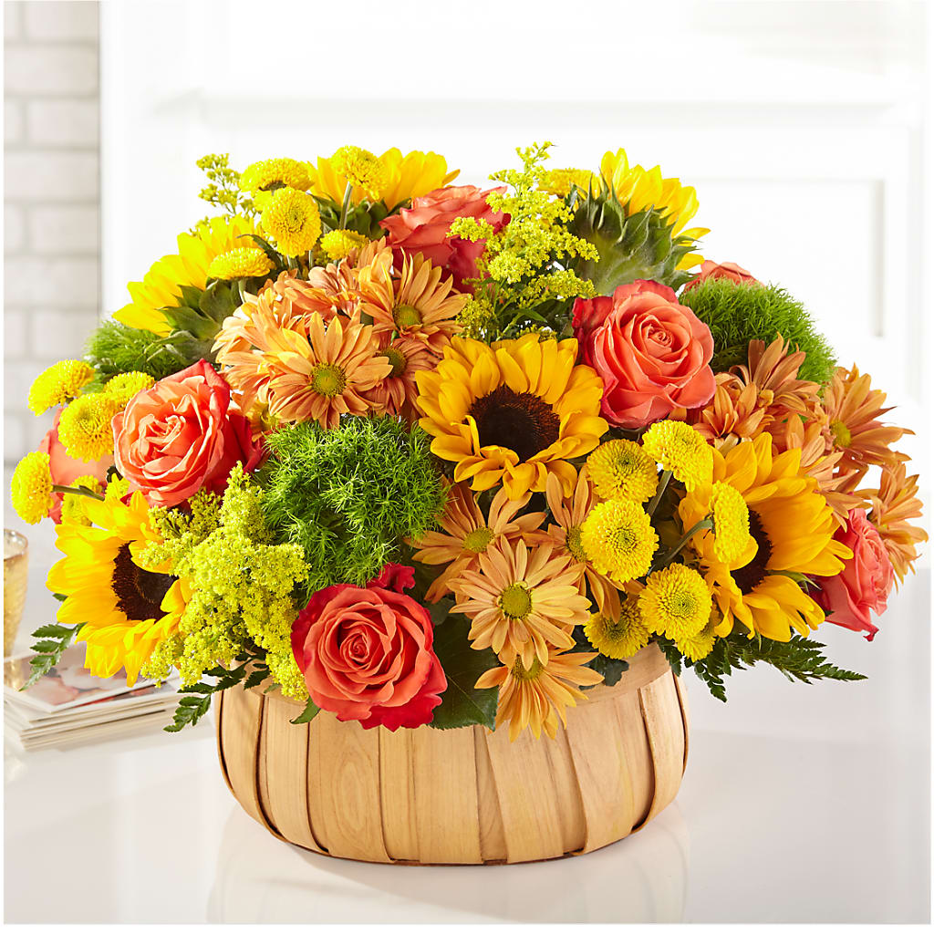 Harvest Sunflower Basket – A&L FLORAL, Hamilton NJ