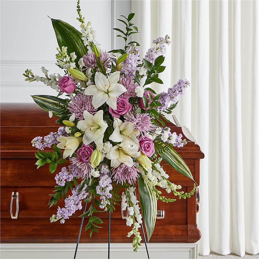 Grateful Hearts Standing Spray – A&L FLORAL, Hamilton NJ
