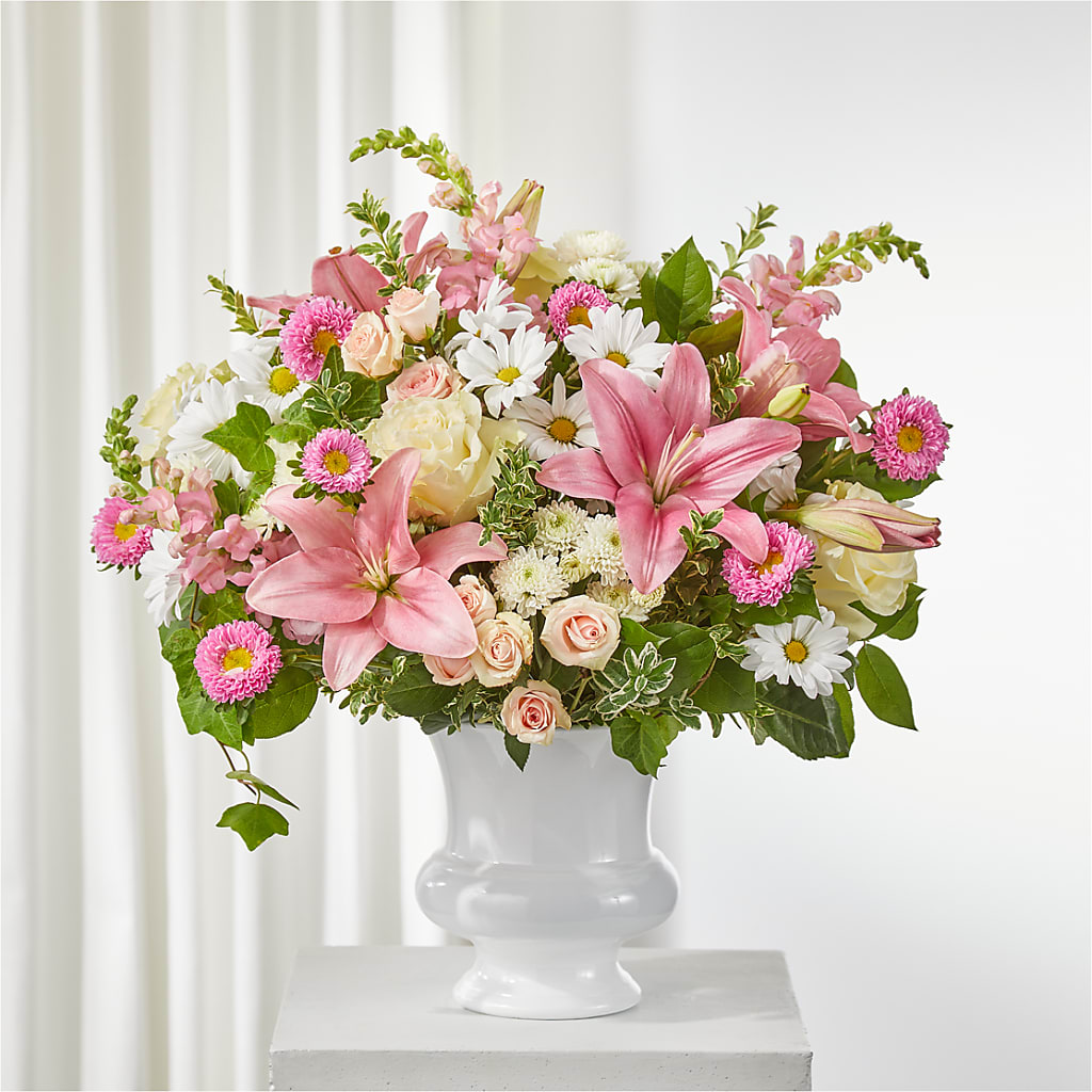 Empathetic Blooms Urn Arrangement – A&L FLORAL, Hamilton NJ
