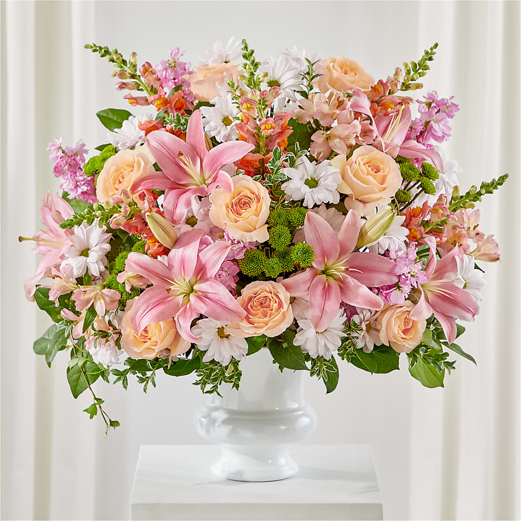 Heartfelt Gesture Urn Arrangement – A&L FLORAL, Hamilton NJ