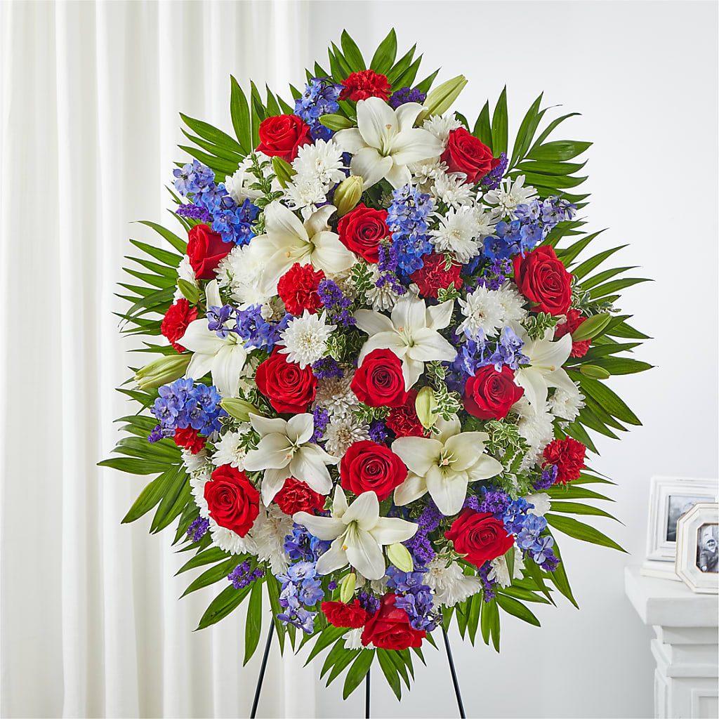 Cherished Service Standing Spray – A&L FLORAL, Hamilton NJ