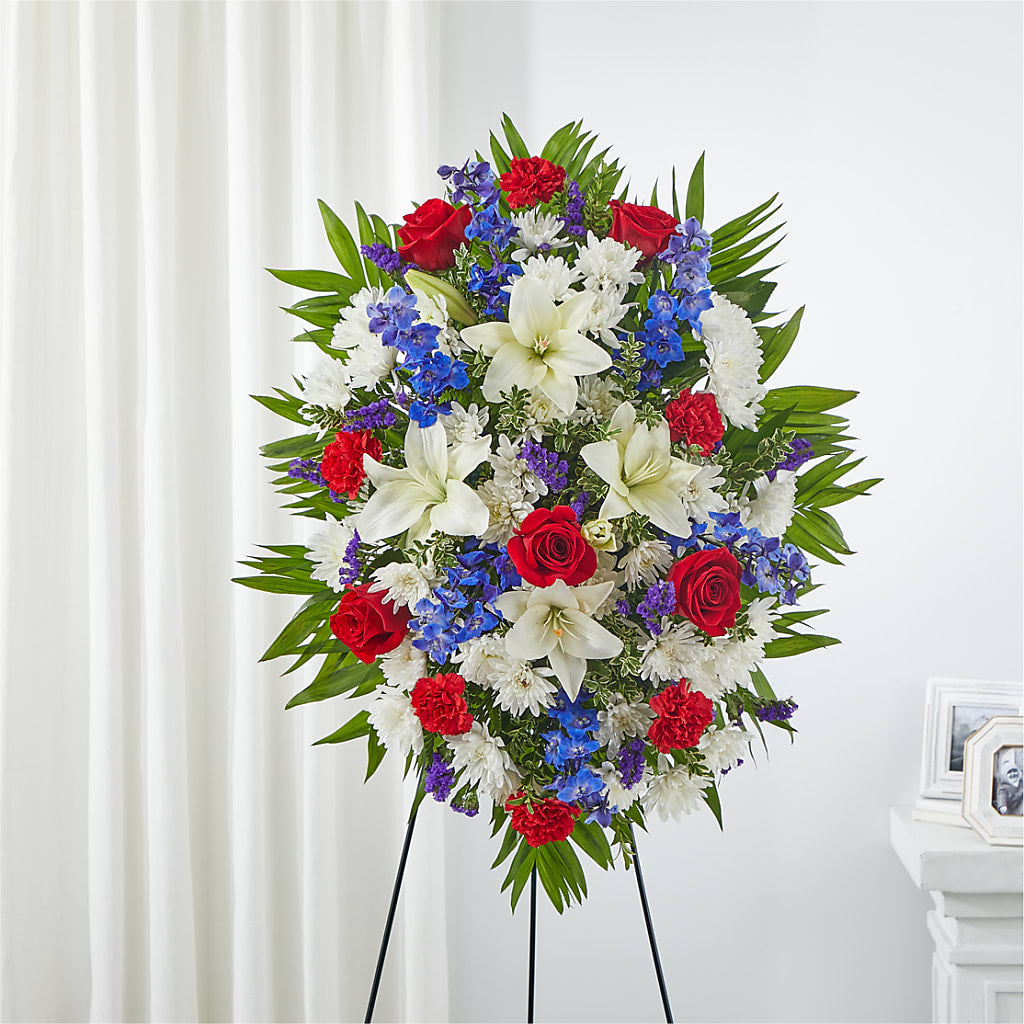 Cherished Service Standing Spray – A&L FLORAL, Hamilton NJ