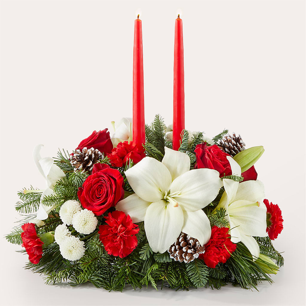 Seasonal Festivities Centerpiece – A&L FLORAL, Hamilton NJ