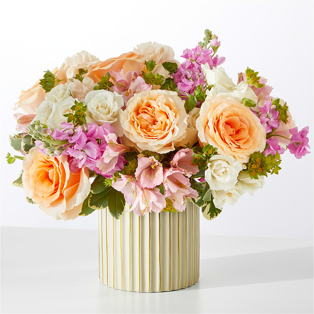 Paradise Bouquet with Ivory Vase – A&L FLORAL, Hamilton NJ