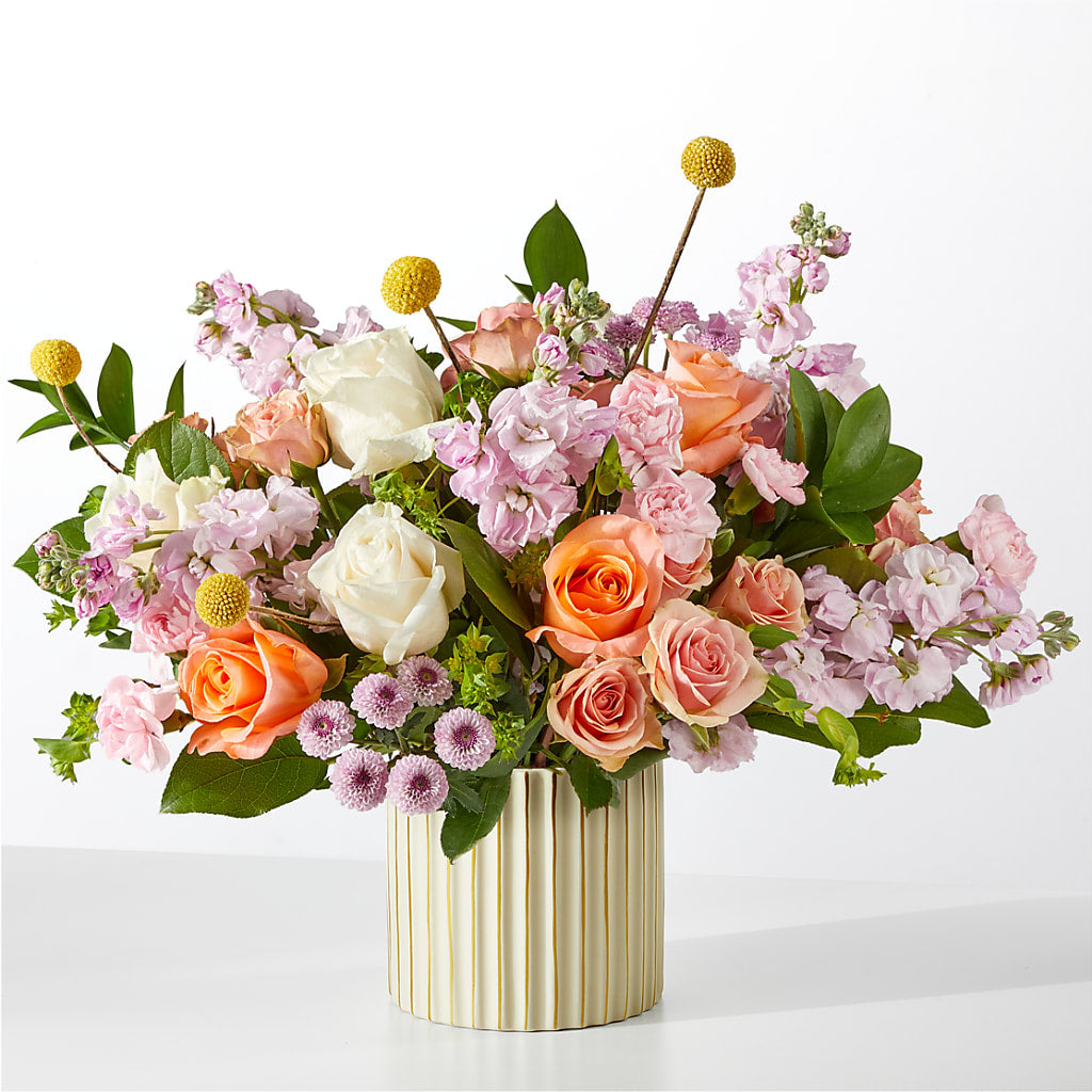 French Market Bouquet with Ivory Vase – A&L FLORAL, Hamilton NJ