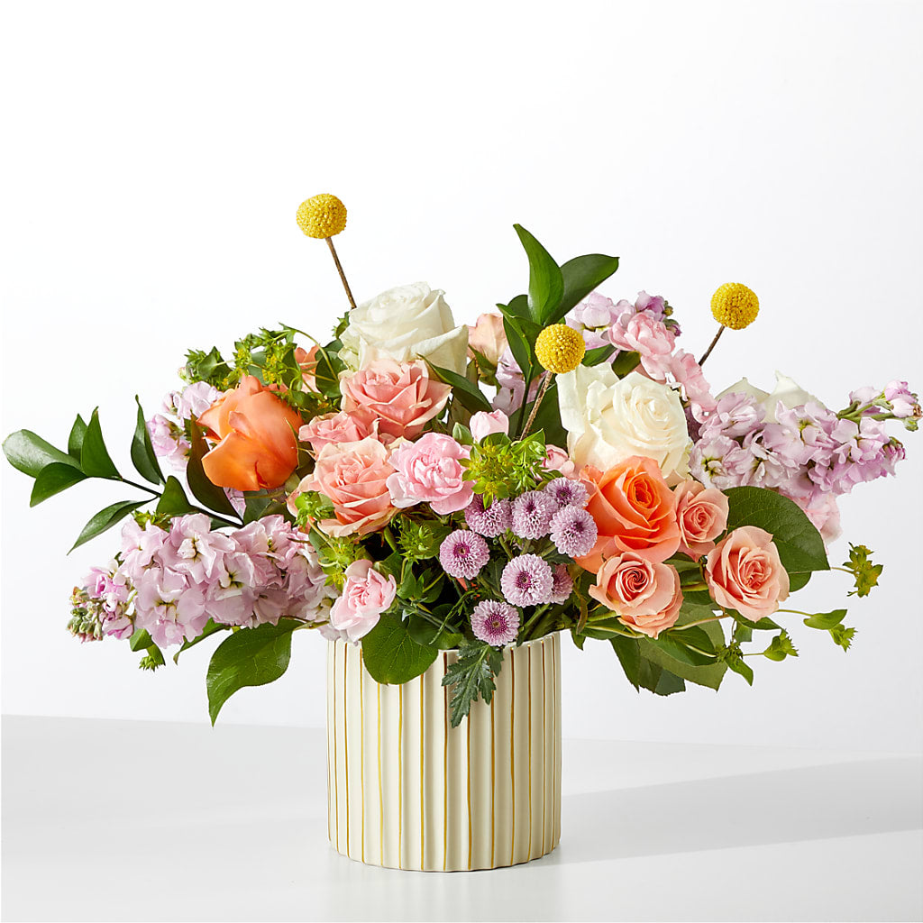 French Market Bouquet with Ivory Vase – A&L FLORAL, Hamilton NJ