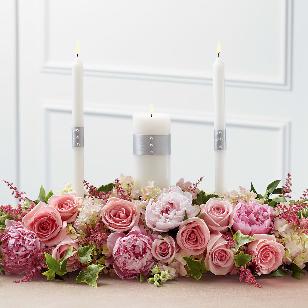 Worldwide Romance Unity Candle Arrangement – A&L FLORAL, Hamilton NJ