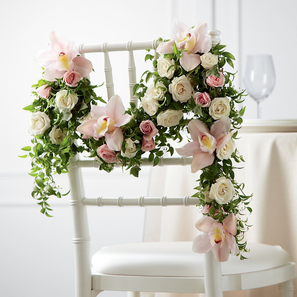 Orchid Rose Chair Décor – A&L FLORAL, Hamilton NJ