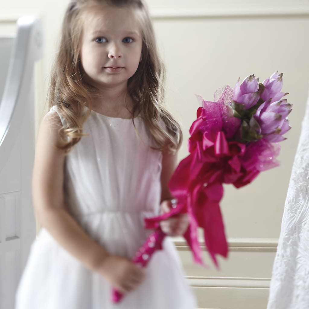 Sparkle Pink Flower Girl Bouquet – A&L FLORAL, Hamilton NJ