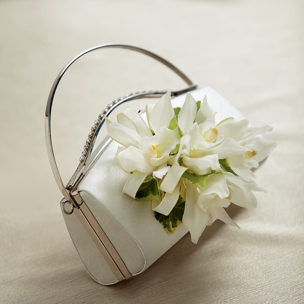 White Purse Decor – A&L FLORAL, Hamilton NJ