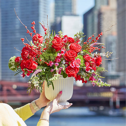 Big Red Bow Bouquet – A&L FLORAL, Hamilton NJ