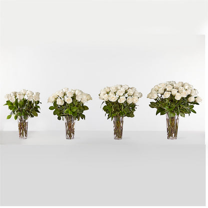 Long Stem White Rose Bouquet – A&L FLORAL, Hamilton NJ