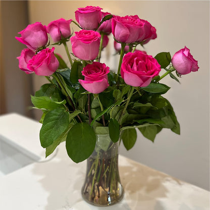 Long Stem Pink Rose Bouquet – A&L FLORAL, Hamilton NJ
