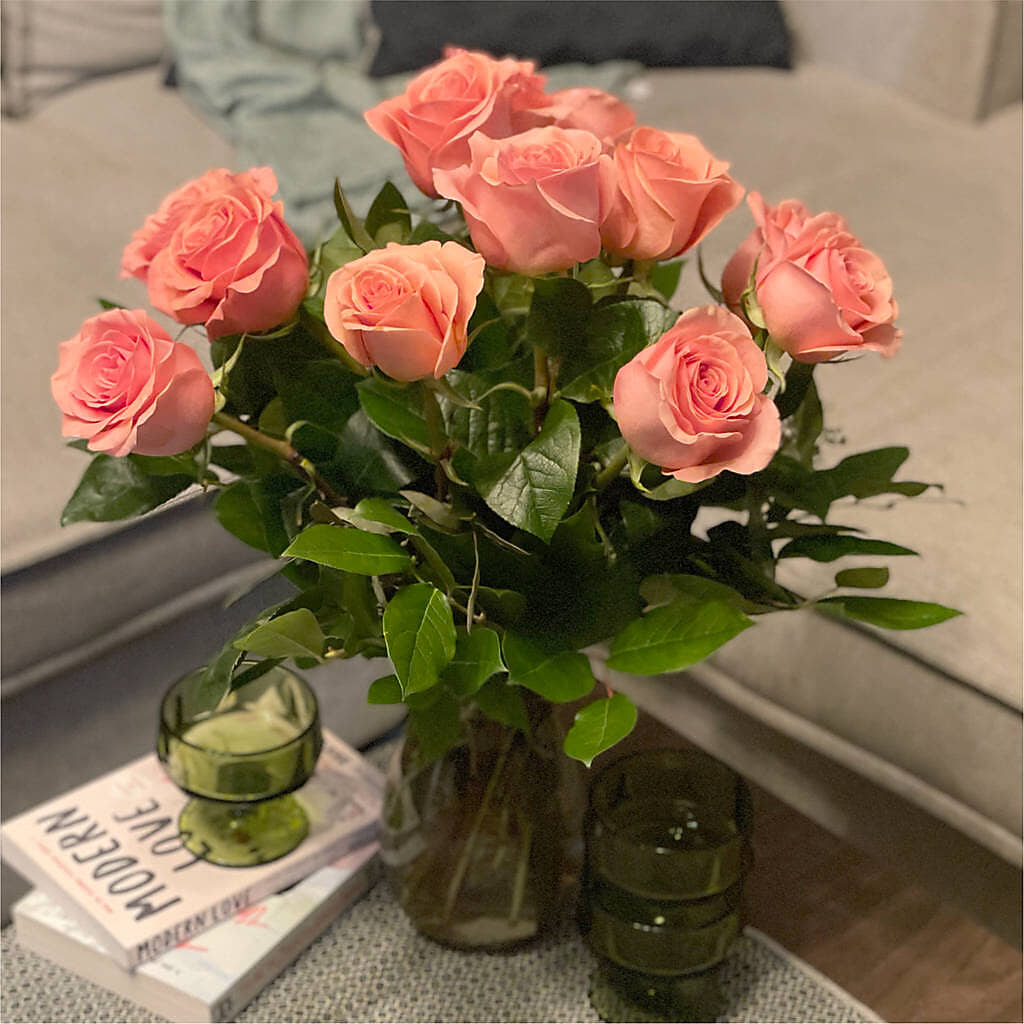 Long Stem Pink Rose Bouquet – A&L FLORAL, Hamilton NJ