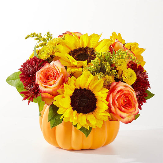 Golden Gourd Pumpkin Bouquet – A&L FLORAL, Hamilton NJ