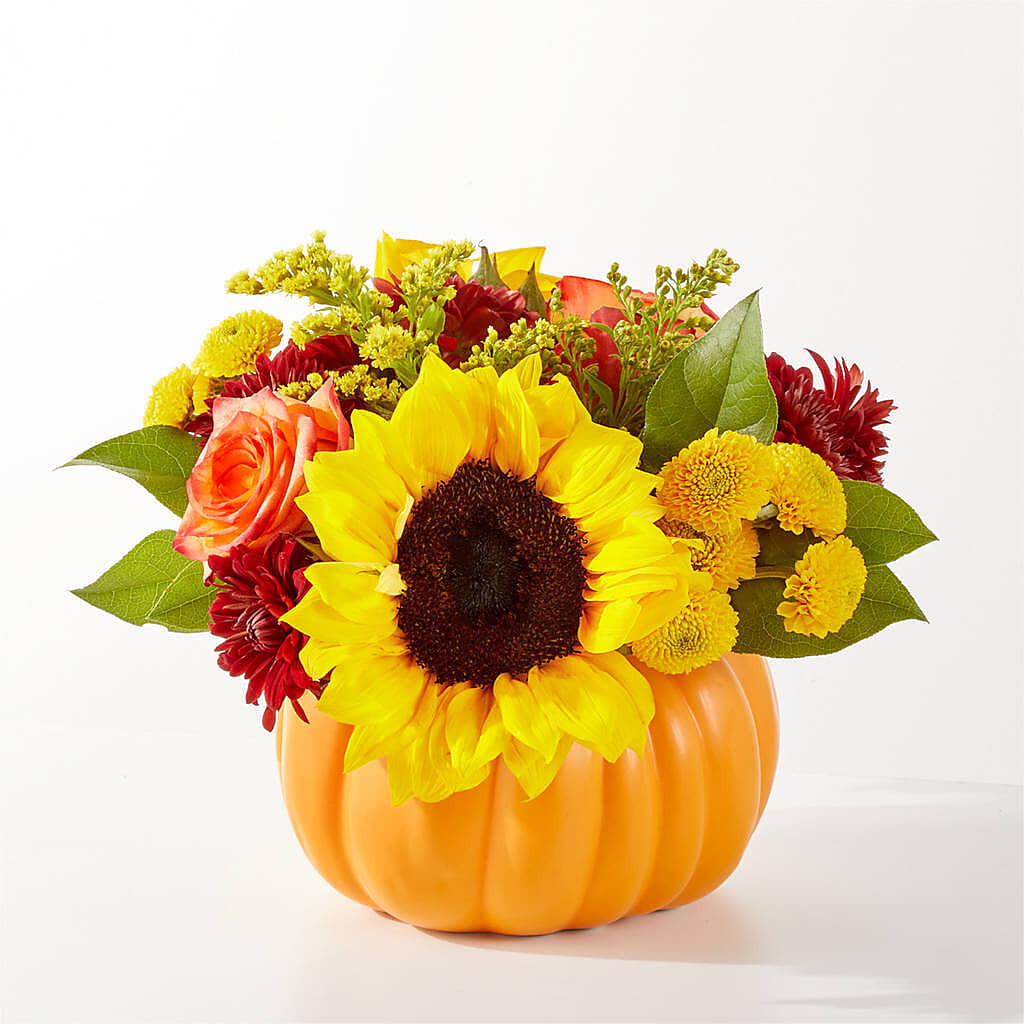 Golden Gourd Pumpkin Bouquet – A&L FLORAL, Hamilton NJ