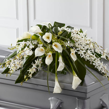 Angel Wings Casket Spray – A&L FLORAL, Hamilton NJ
