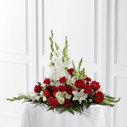 Crimson & White Arrangement – A&L FLORAL, Hamilton NJ
