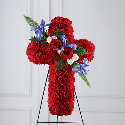 Faithful Hero Floral Cross – A&L FLORAL, Hamilton NJ