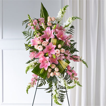 Elegant Embrace Standing Spray – A&L FLORAL, Hamilton NJ
