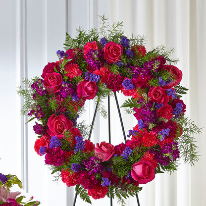 Calming Colors Wreath – A&L FLORAL, Hamilton NJ