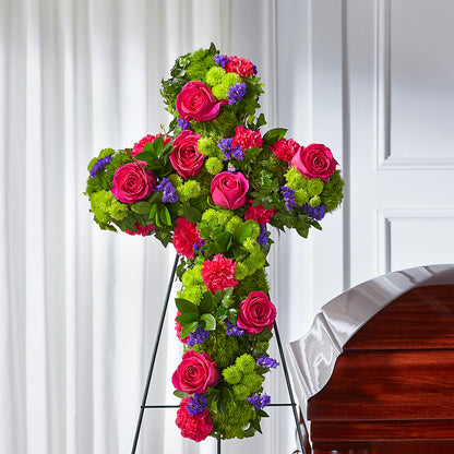 Tribute Rose Floral Cross – A&L FLORAL, Hamilton NJ
