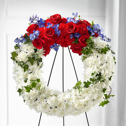 Patriotic Passion Wreath – A&L FLORAL, Hamilton NJ