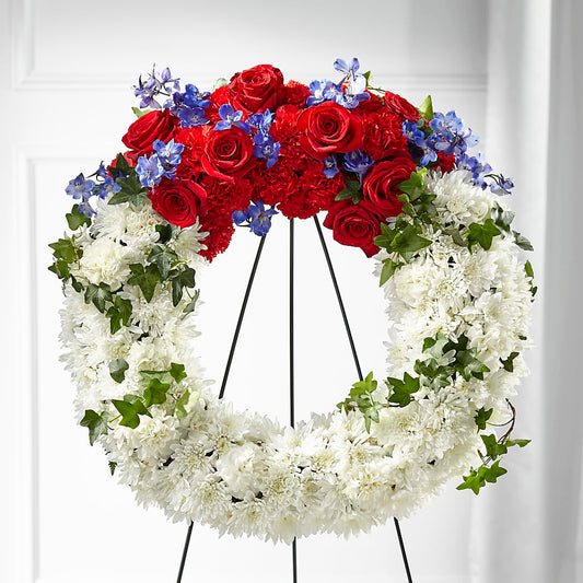 Patriotic Passion Wreath – A&L FLORAL, Hamilton NJ