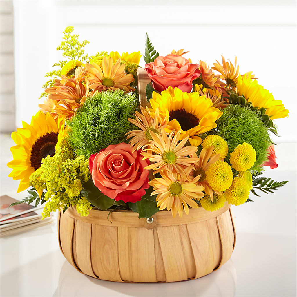 Harvest Sunflower Basket – A&L FLORAL, Hamilton NJ