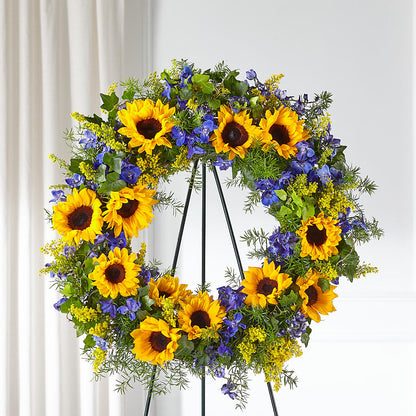 Bright Rays Wreath – A&L FLORAL, Hamilton NJ