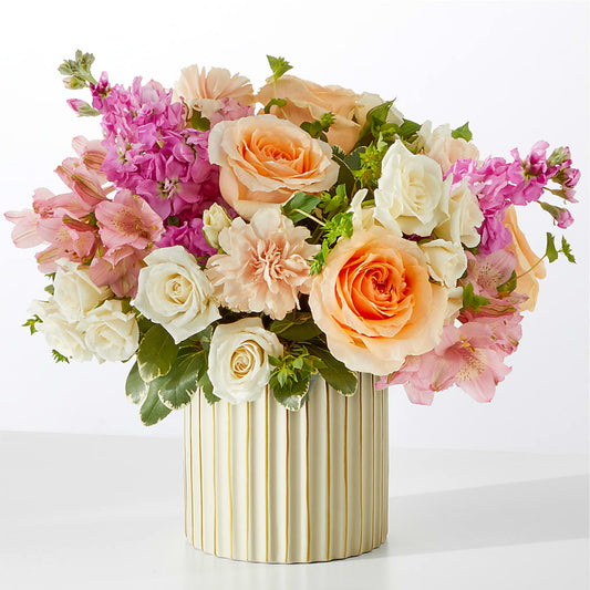 Paradise Bouquet with Ivory Vase – A&L FLORAL, Hamilton NJ