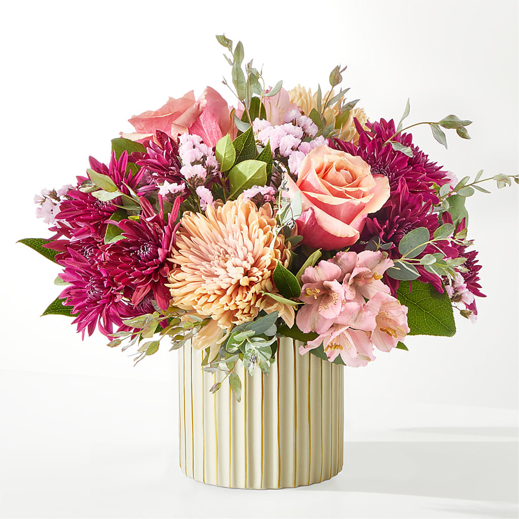 Berry Cobbler Bouquet with Ivory Vase – A&L FLORAL, Hamilton NJ