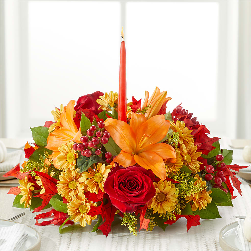 Autumn's Embrace Centerpiece – A&L FLORAL, Hamilton NJ