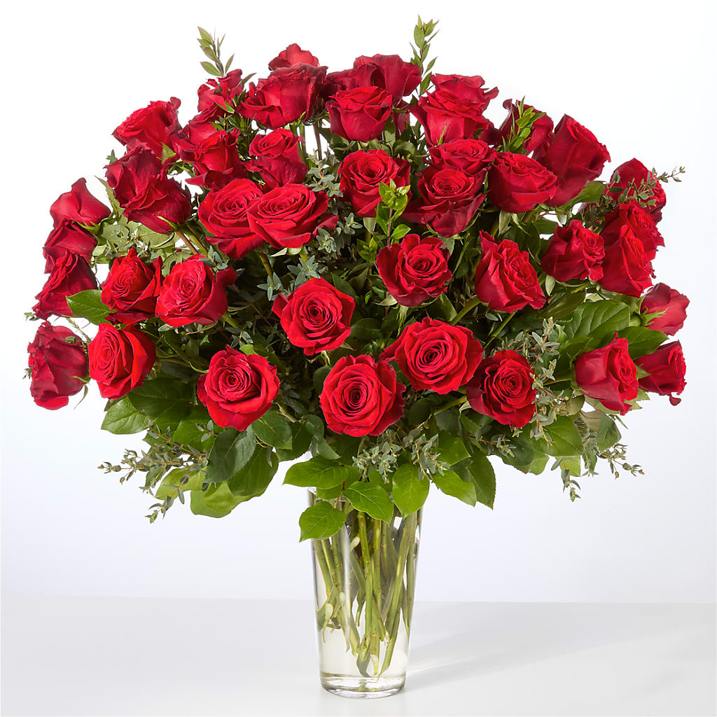 Forever Yours Fifty Stem Red Rose Bouquet – A&L FLORAL, Hamilton NJ
