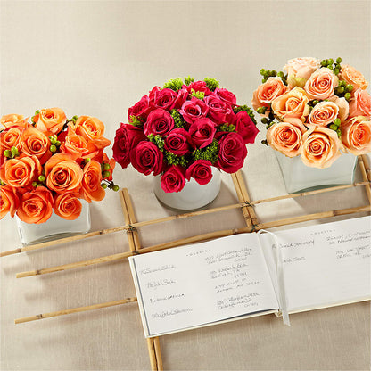 Dawn Rose Centerpiece – A&L FLORAL, Hamilton NJ